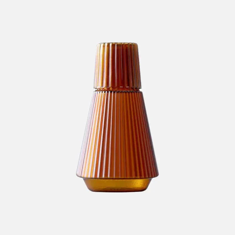 Helvano | Karaffe mit Glas – strukturiertes Glas-Set