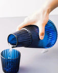 Helvano | Karaffe mit Glas – strukturiertes Glas-Set