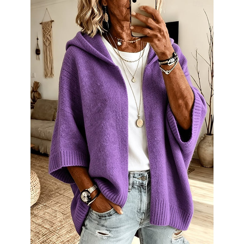 Helvano | Kapuzen-Strickjacke für Damen