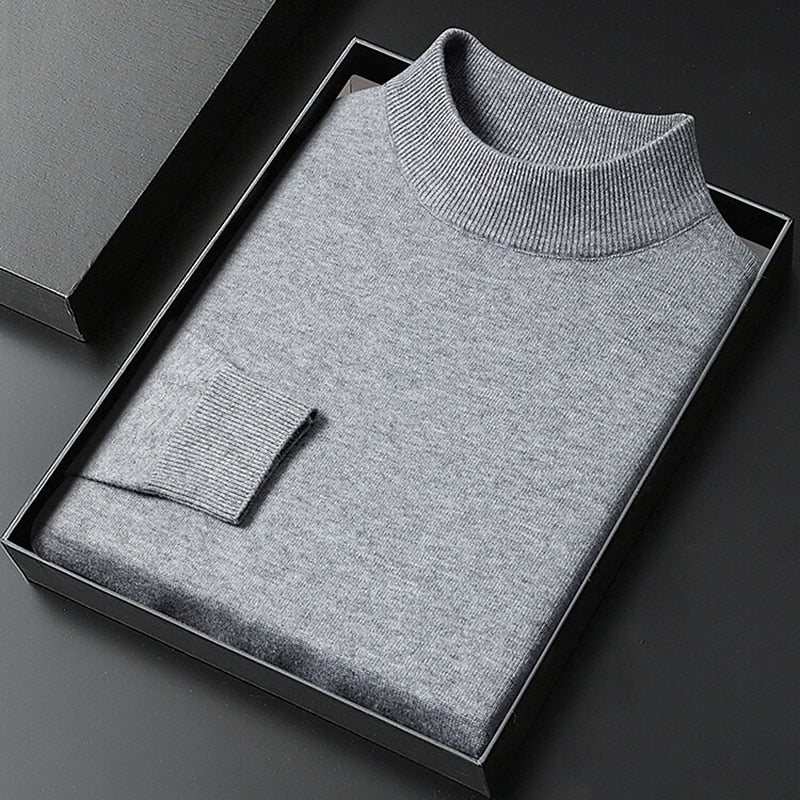 Helvano | Strickpullover mit Stehkragen für Herren