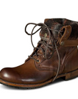 Helvano | Herren Lederstiefel mit Schnürung in Braun