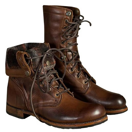Helvano | Herren Lederstiefel mit Schnürung in Braun