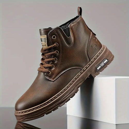 Helvano | Herren Leder-Schnürboots Knöchelhoch