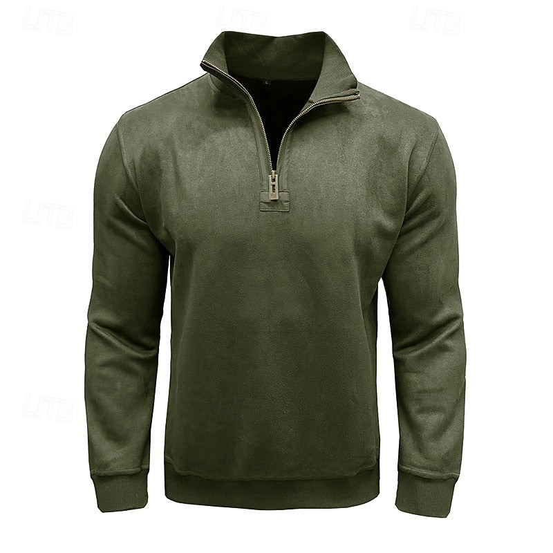 Helvano | Troyer-Sweatshirt mit Stehkragen für Herren