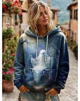 Helvano | Halloween Hoodie mit Totenkopf-Print