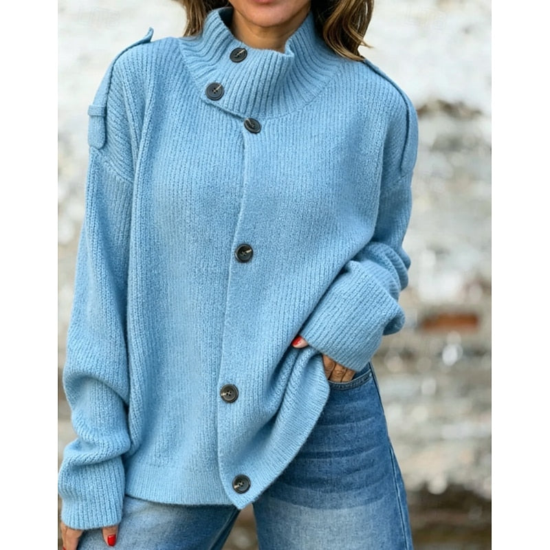 Helvano | Strickjacke mit Stehkragen für Damen