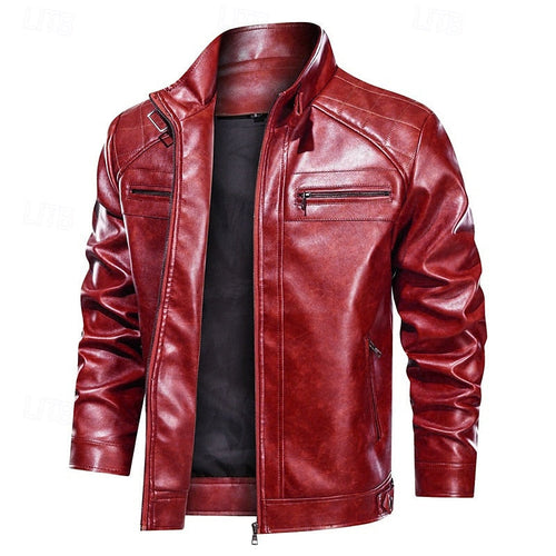 Helvano | Klassische Bikerjacke für Herren
