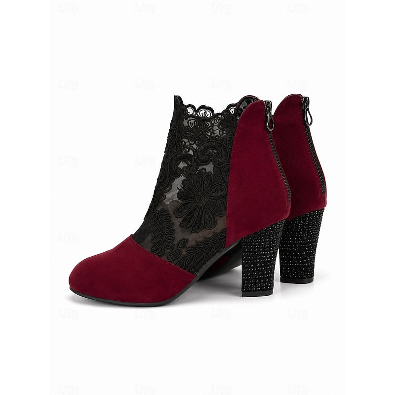 Helvano | Damen-Stiefeletten mit Absatz und Spitze