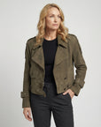 Helvano | Oversized Lederjacke für Damen in Braun