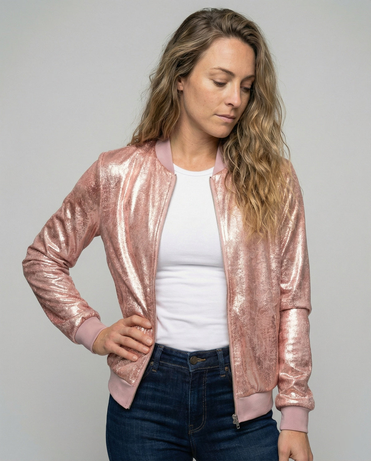 Helvano | Glänzende Bomberjacke für Damen