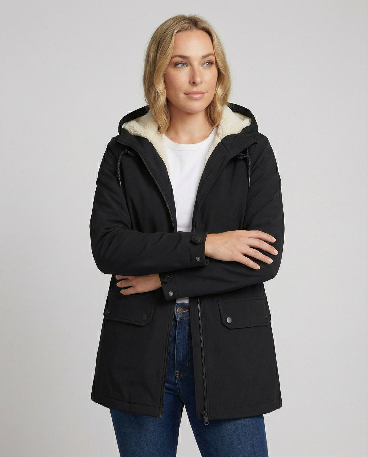 Helvano | Fleece-gefütterte Kapuzenjacke für Damen