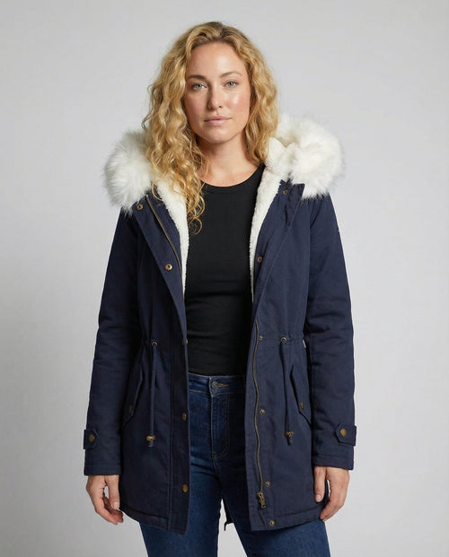 Helvano | Warme Winterjacke für Damen, Mittellang