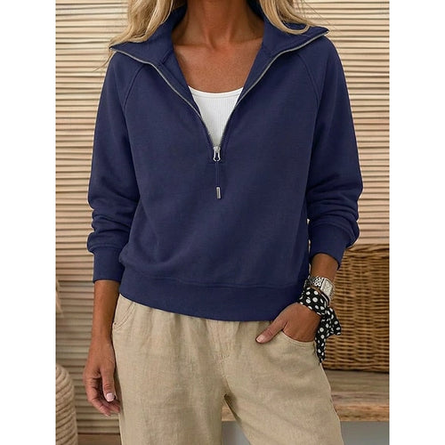 Helvano | Troyer-Sweatshirt mit Reverskragen für Damen