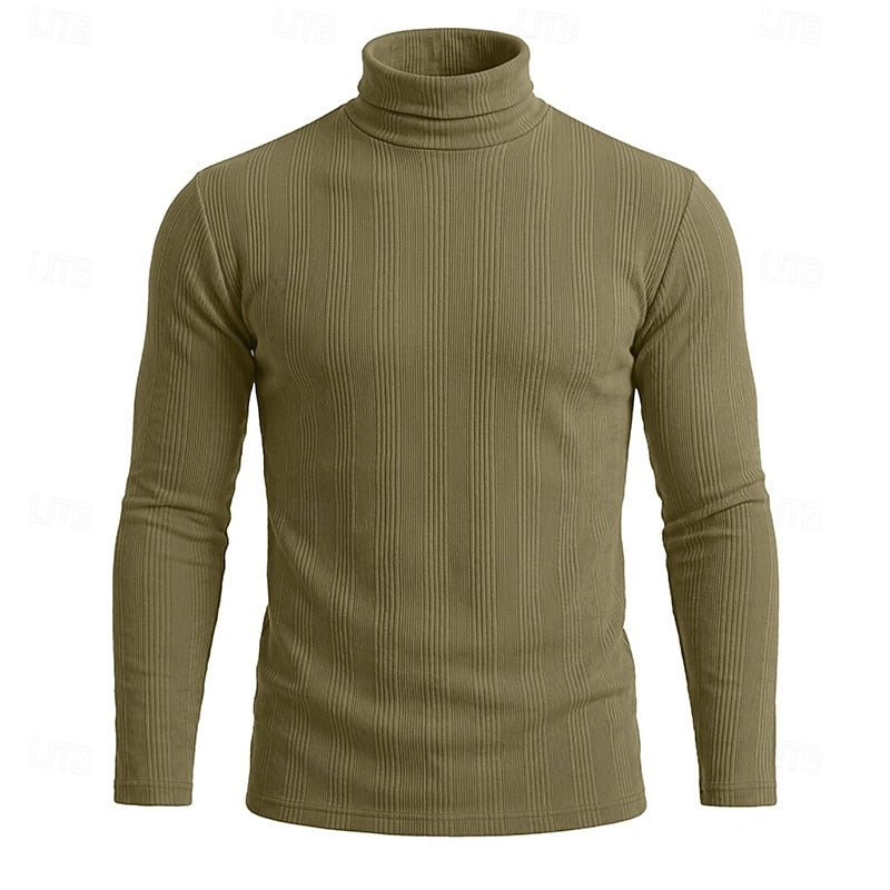 Helvano | Strukturierter Rollkragenpullover für Herren
