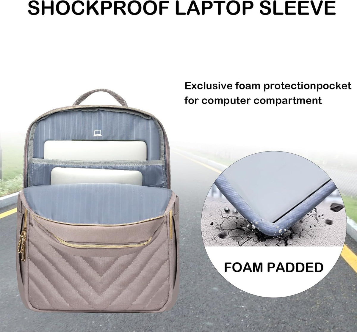 Helvano | Leichter Laptop-Rucksack mit USB-Anschluss