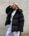 Helvano | Kurze Daunenjacke mit Kapuze für Damen