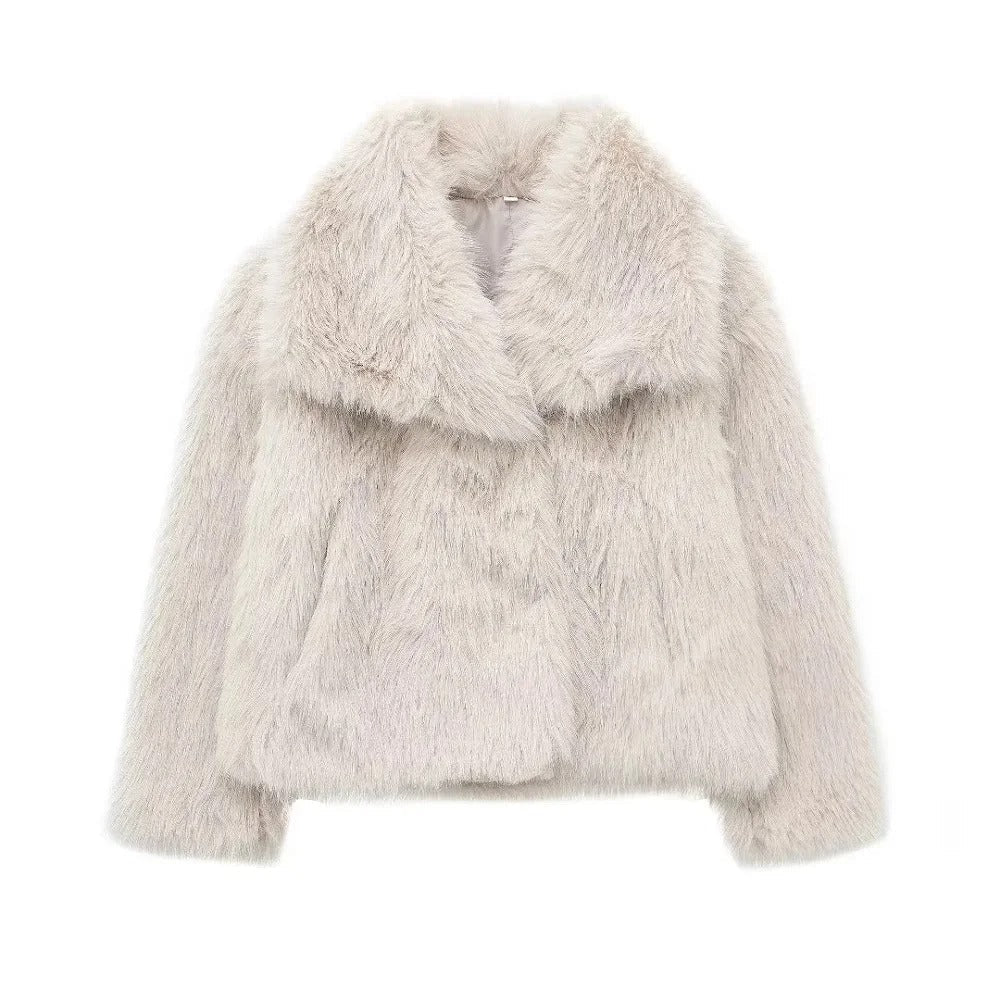 Helvano | Warmer Kunstpelzmantel für Damen