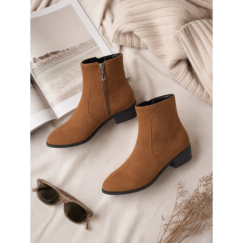 Helvano | Damen Stiefeletten mit Blockabsatz und Seitenreissverschluss