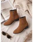 Helvano | Damen Stiefeletten mit Blockabsatz und Seitenreissverschluss