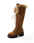 Helvano | Kniehohe Schnür-Winterstiefel für Damen