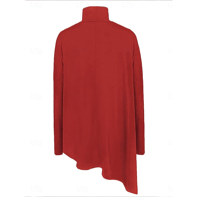 Helvano | Drapiertes asymmetrisches Rollkragentop für Damen