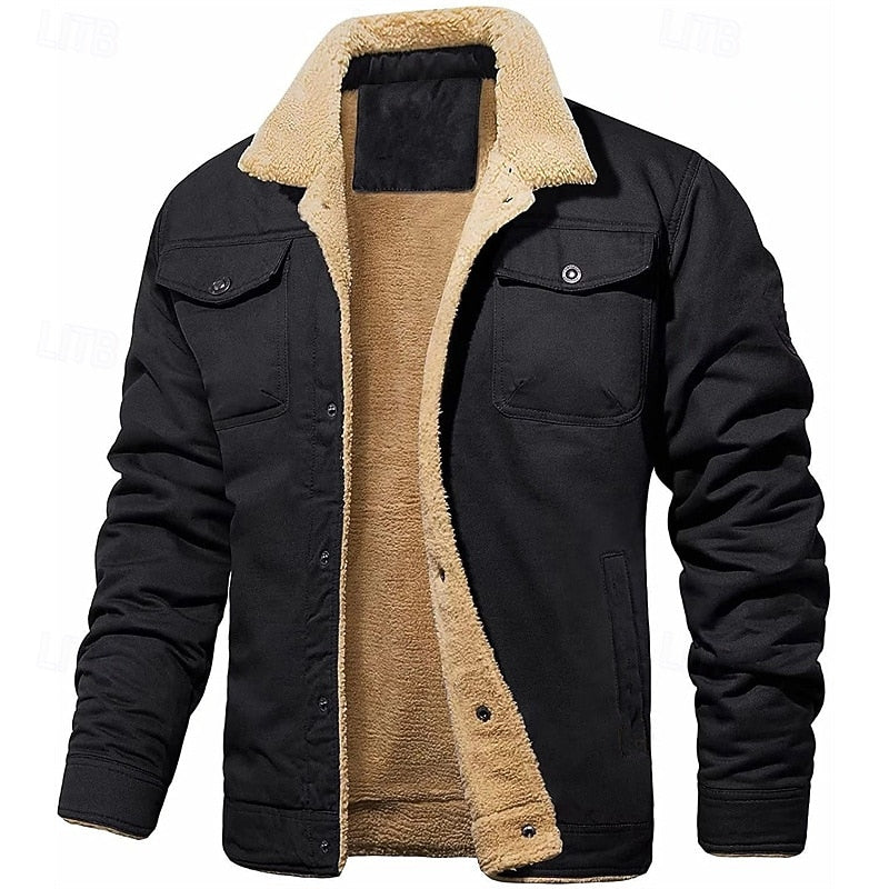 Helvano | Trucker-Jacke mit Sherpa-Futter für Herren
