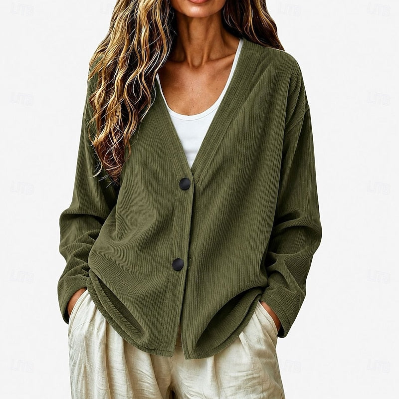 Helvano | Lockere Strickjacke mit V-Ausschnitt für Herren