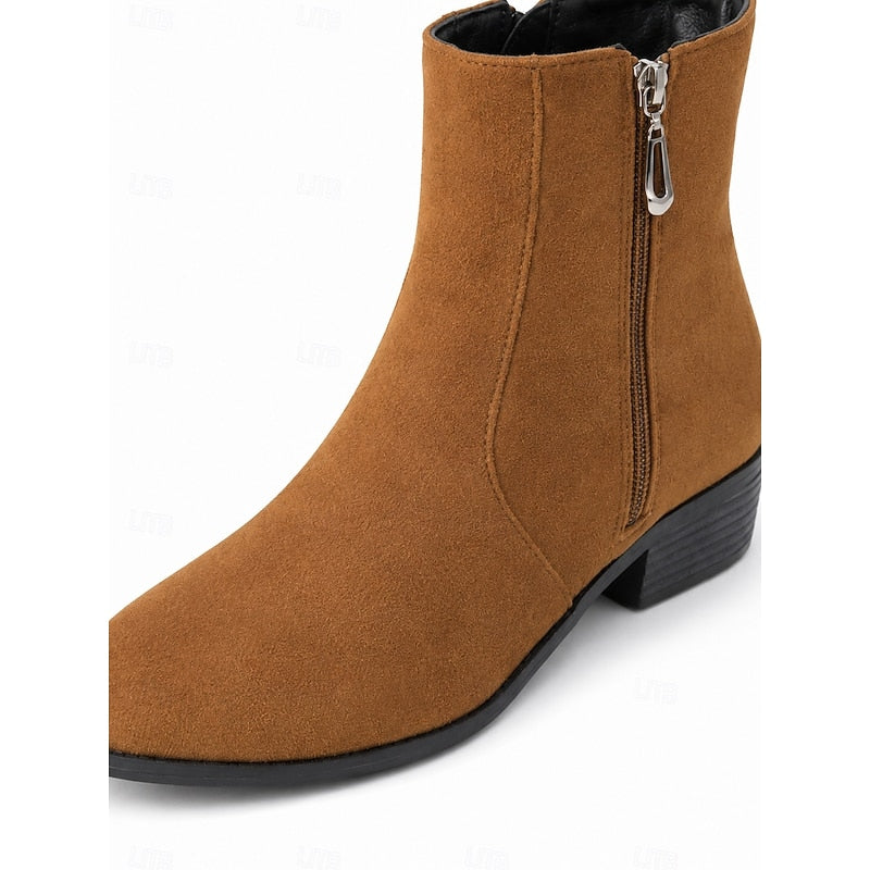 Helvano | Damen Stiefeletten mit Blockabsatz und Seitenreissverschluss
