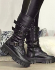 Helvano | Stiefel mit Reissverschluss und Schnallen für Damen