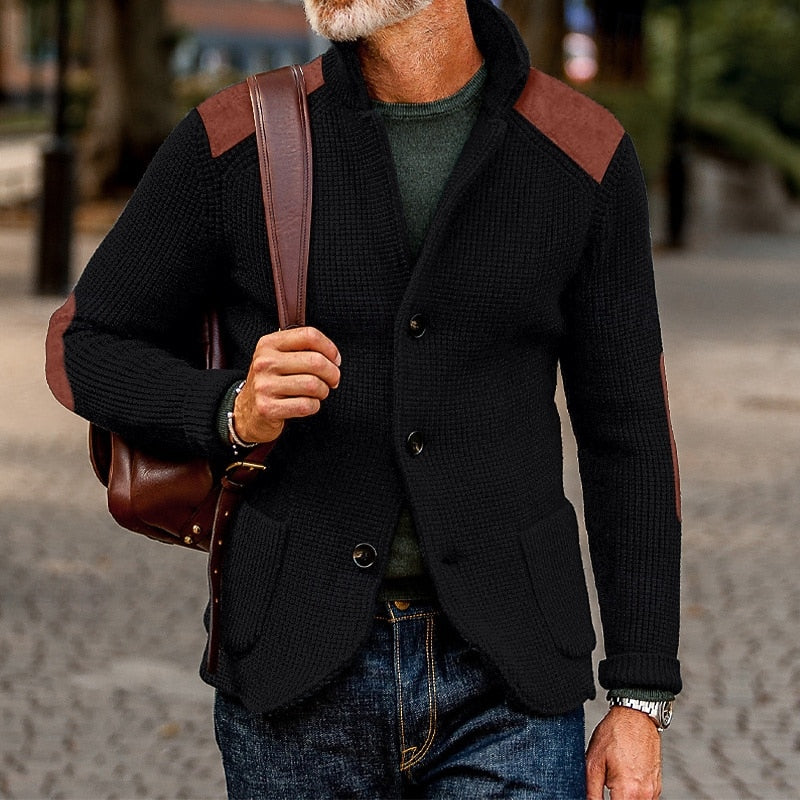 Helvano | Strukturierte Strickjacke für Herren