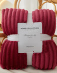 Helvano | Gestreifte Flauschige Fleece-Decke