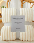 Helvano | Gestreifte Flauschige Fleece-Decke