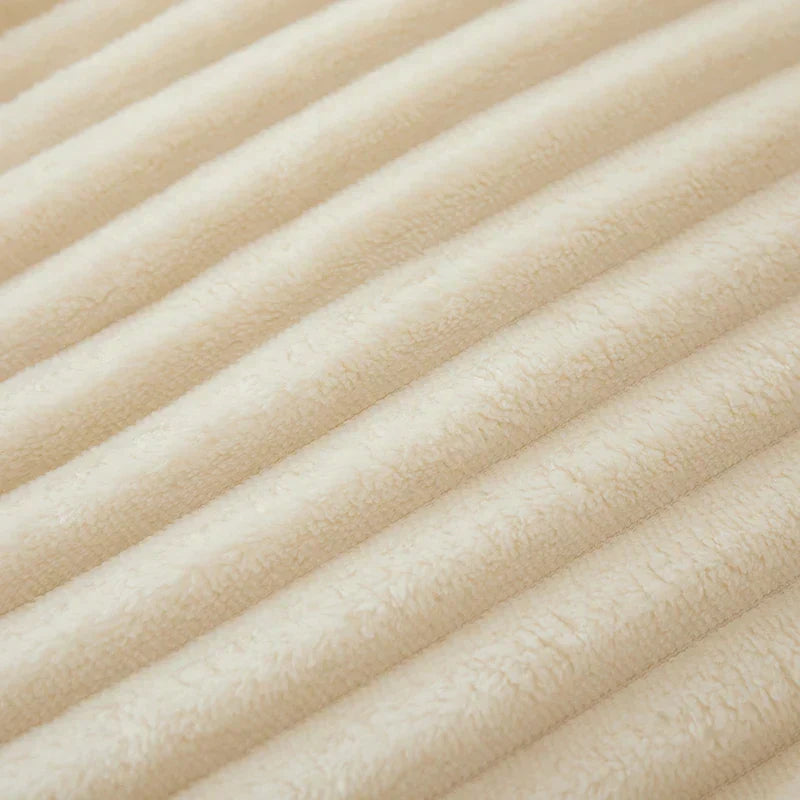 Helvano | Gestreifte Flauschige Fleece-Decke