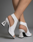 Helvano | Sandalen mit geometrischem Absatz für Damen