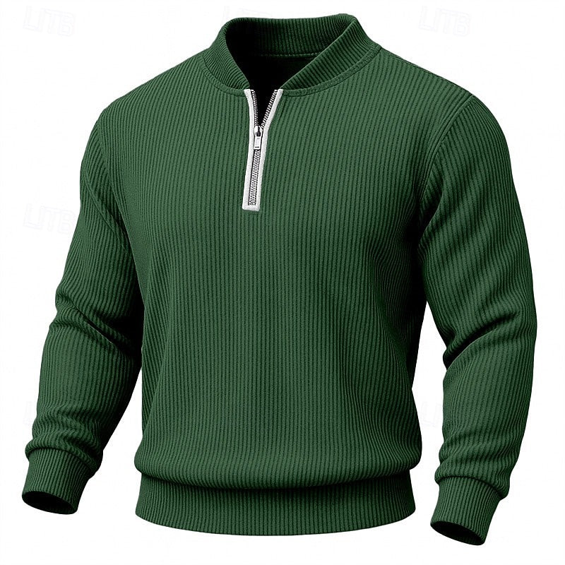 Helvano | Gerippter Troyer Pullover für Herren
