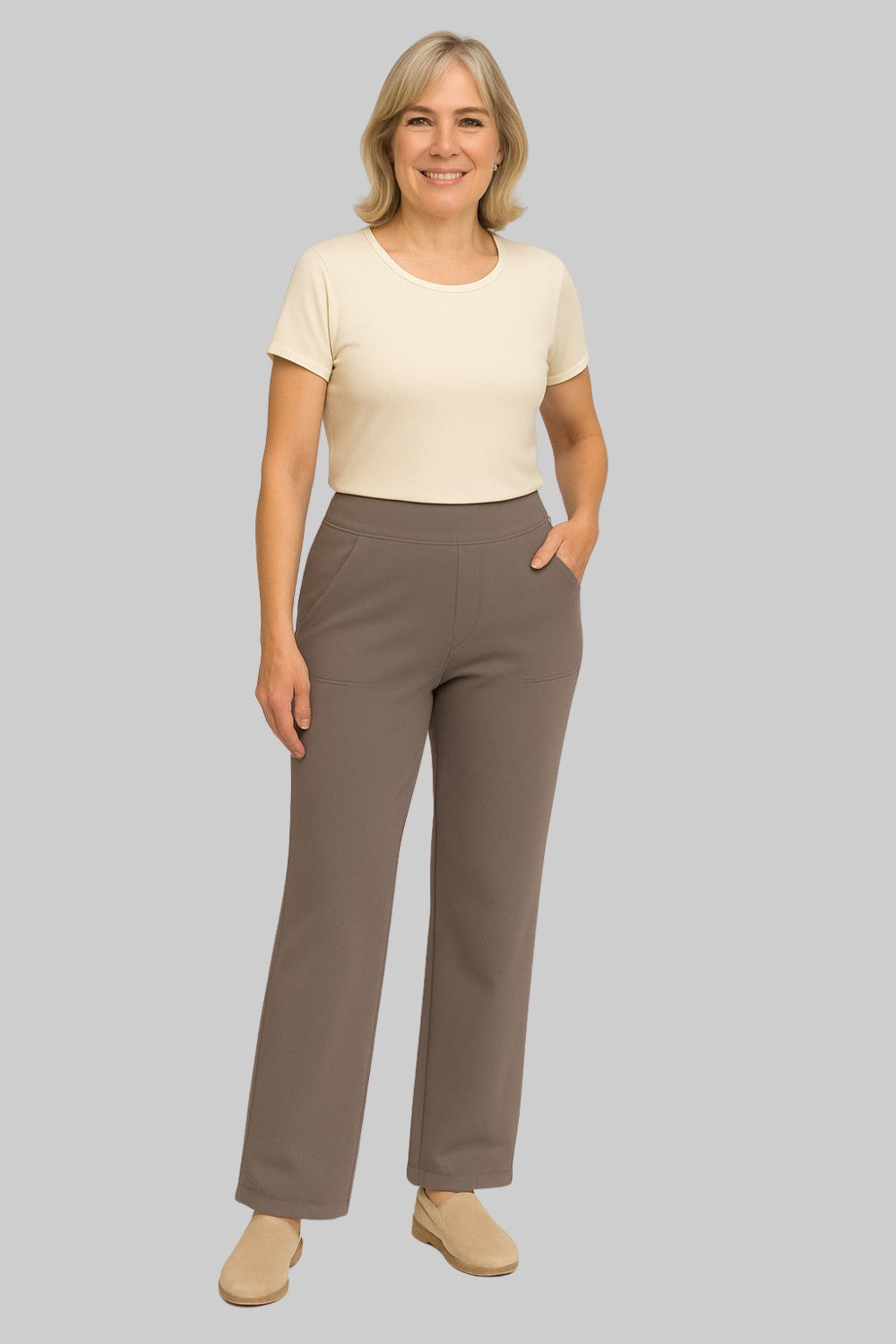 Helvano | Damen Stretch-Hose mit elastischem Bund