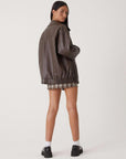 Helvano | Oversized Lederjacke für Damen