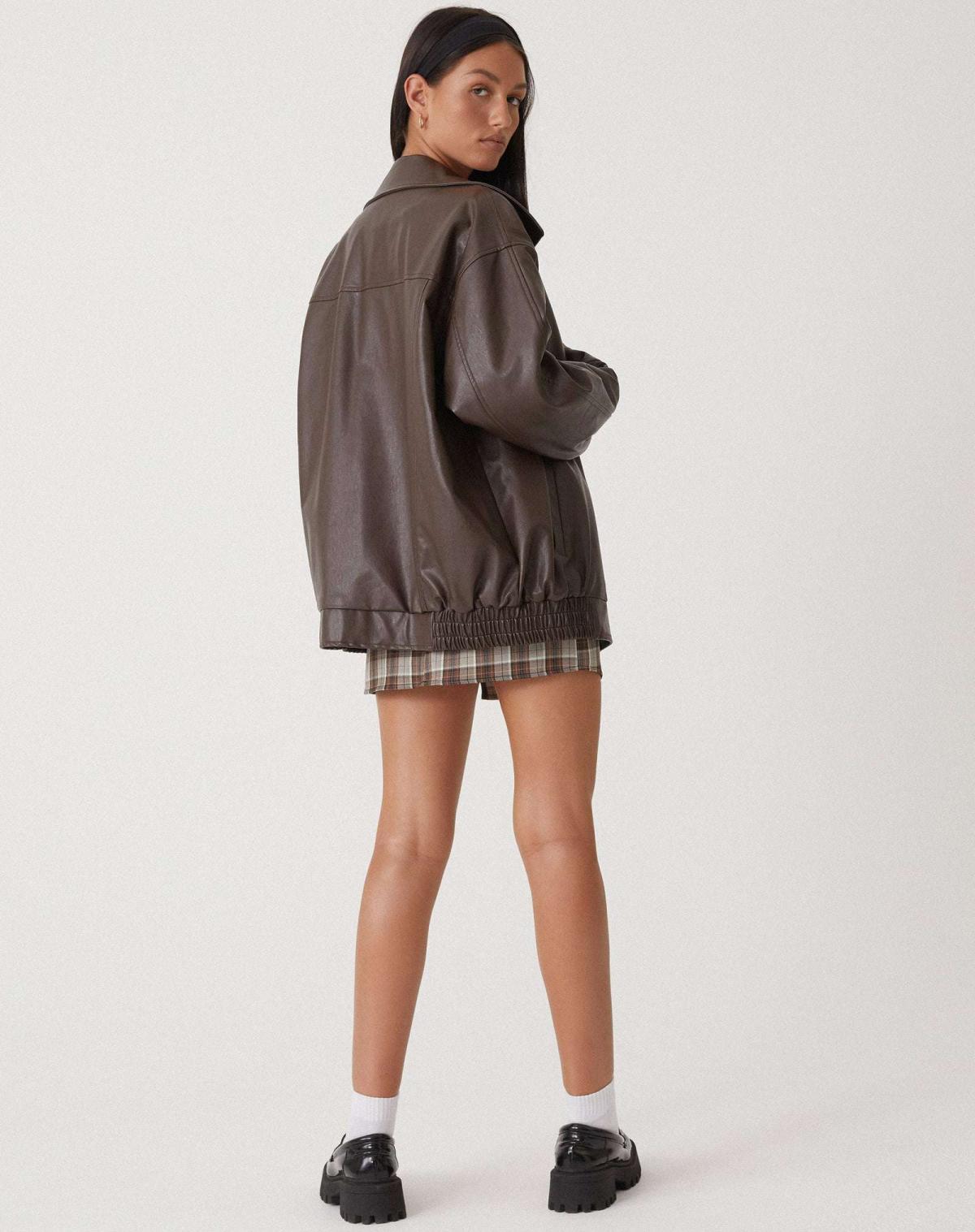 Helvano | Oversized Lederjacke für Damen