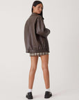 Helvano | Oversized Lederjacke für Damen