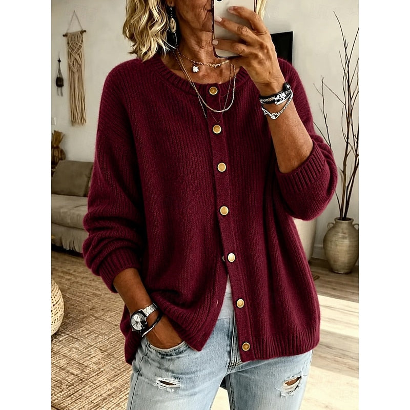Helvano | Weiche Strickjacke mit Knopfleiste für Damen