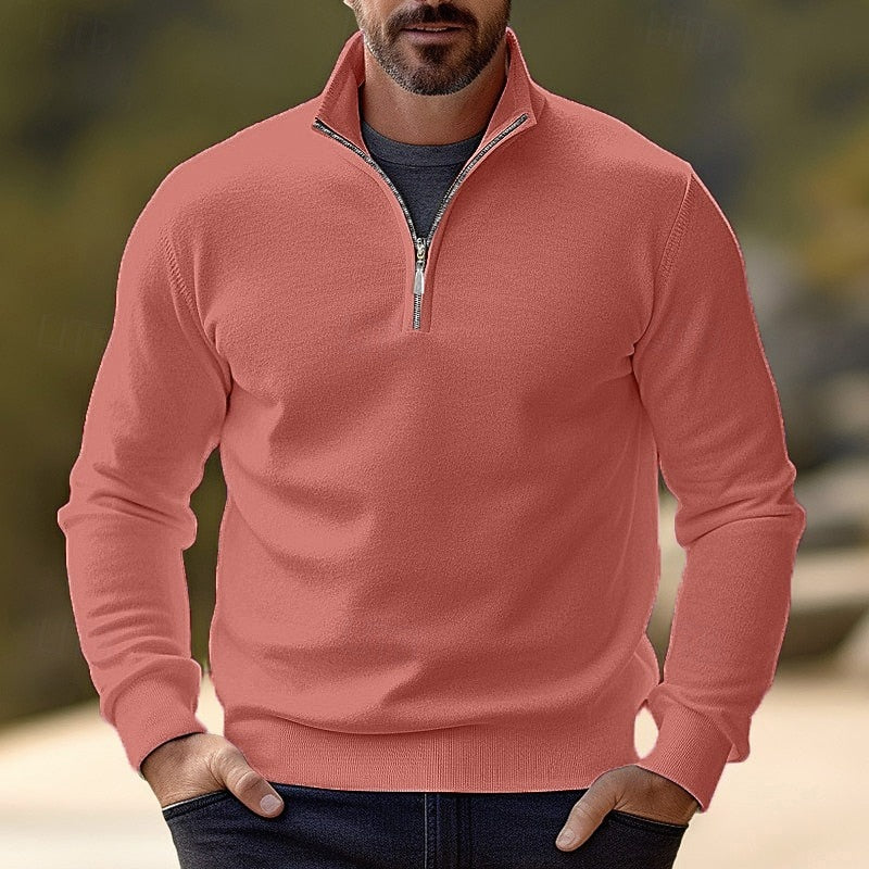 Helvano | Strick-Troyer mit Half-Zip für Herren