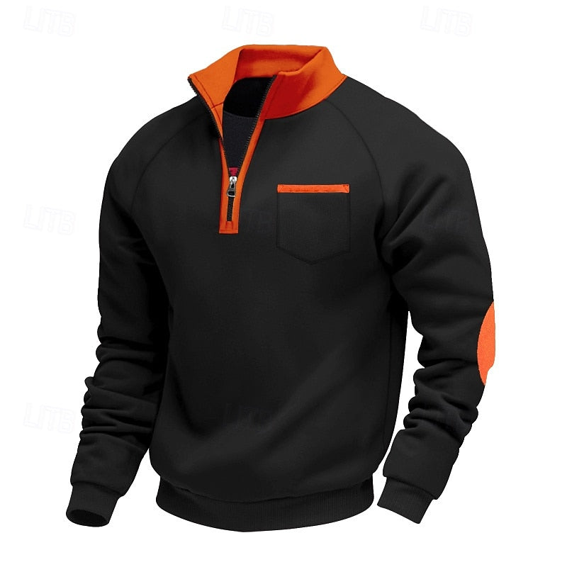 Helvano | Strick-Troyer mit Colour-Block für Herren