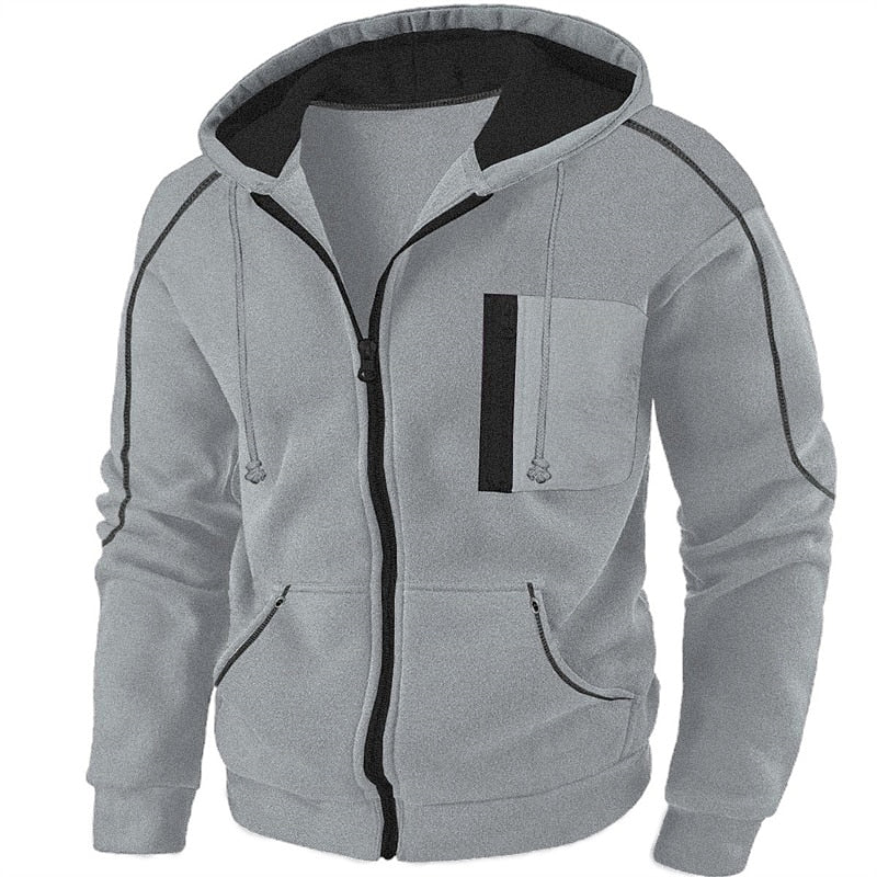 Helvano | Herren Kapuzenjacke mit Reissverschluss