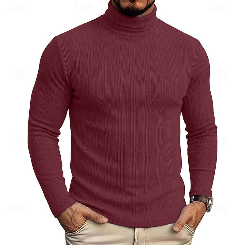 Helvano | Strukturierter Rollkragenpullover für Herren