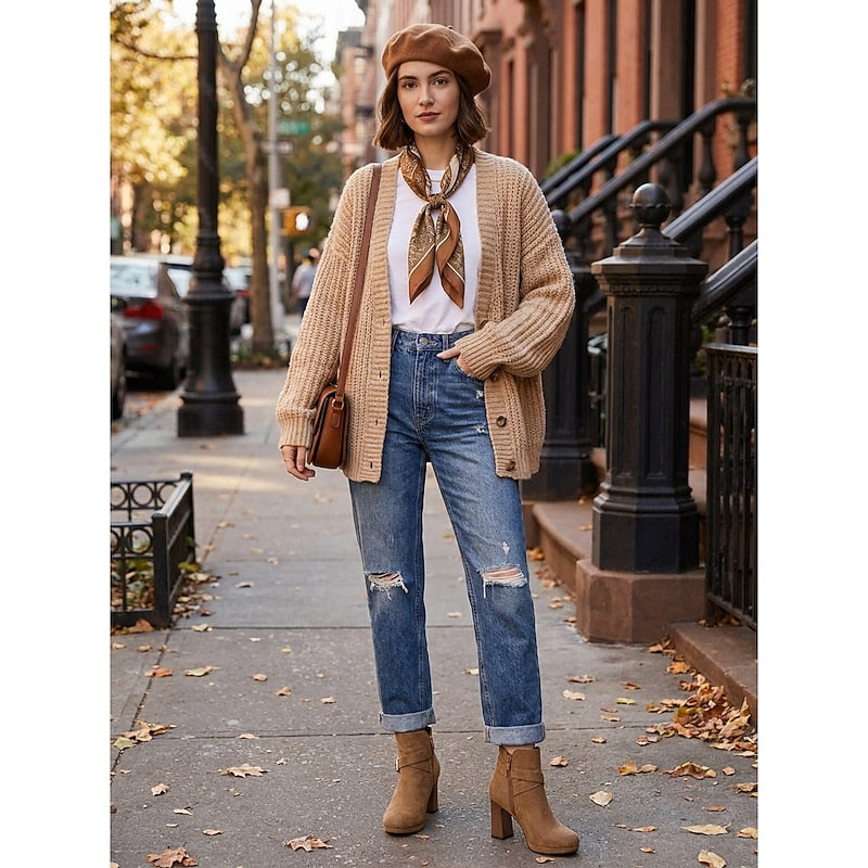 Helvano | Damen Stiefeletten mit Blockabsatz und Schnalle