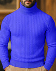 Helvano | Rollkragenpullover mit Zopfmuster für Herren