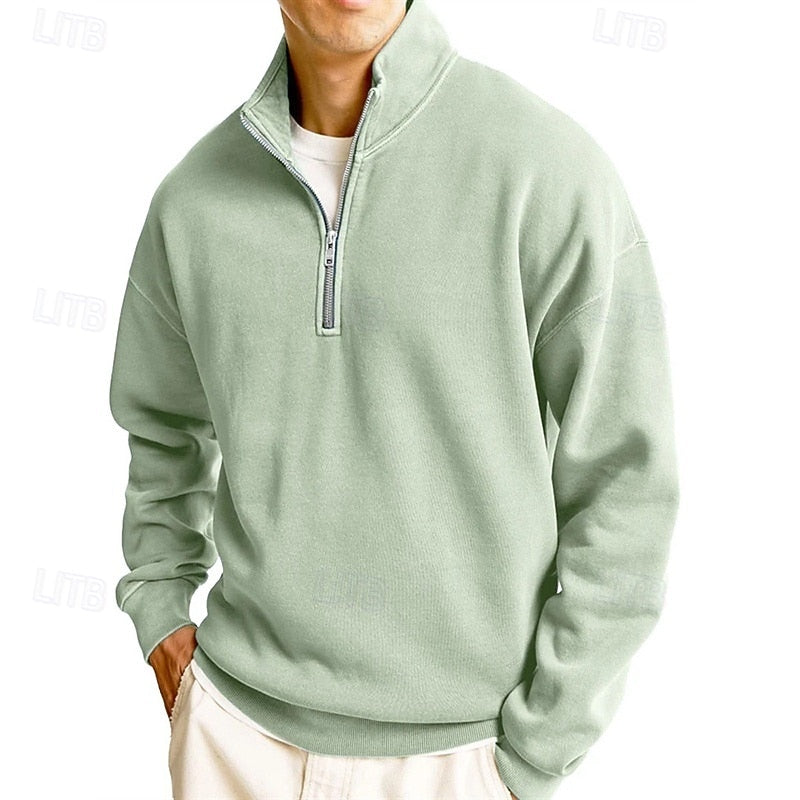 Helvano | Troyer Sweatshirt mit Reissverschluss für Herren