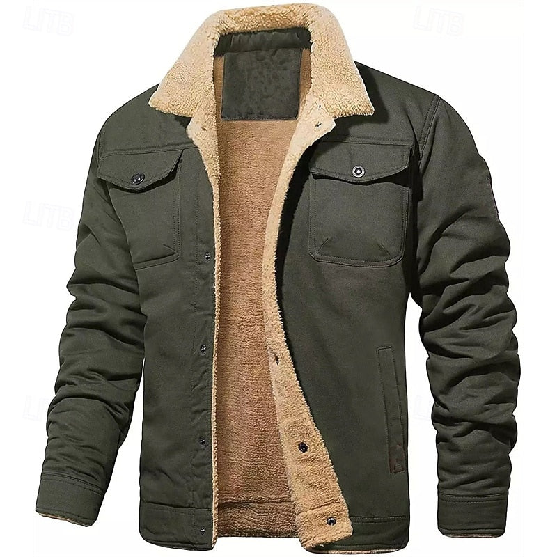 Helvano | Trucker-Jacke mit Sherpa-Futter für Herren