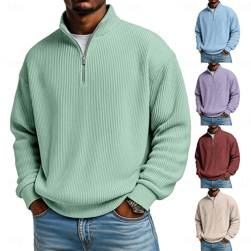 Helvano | Gerippter Troyer-Pullover für Herren