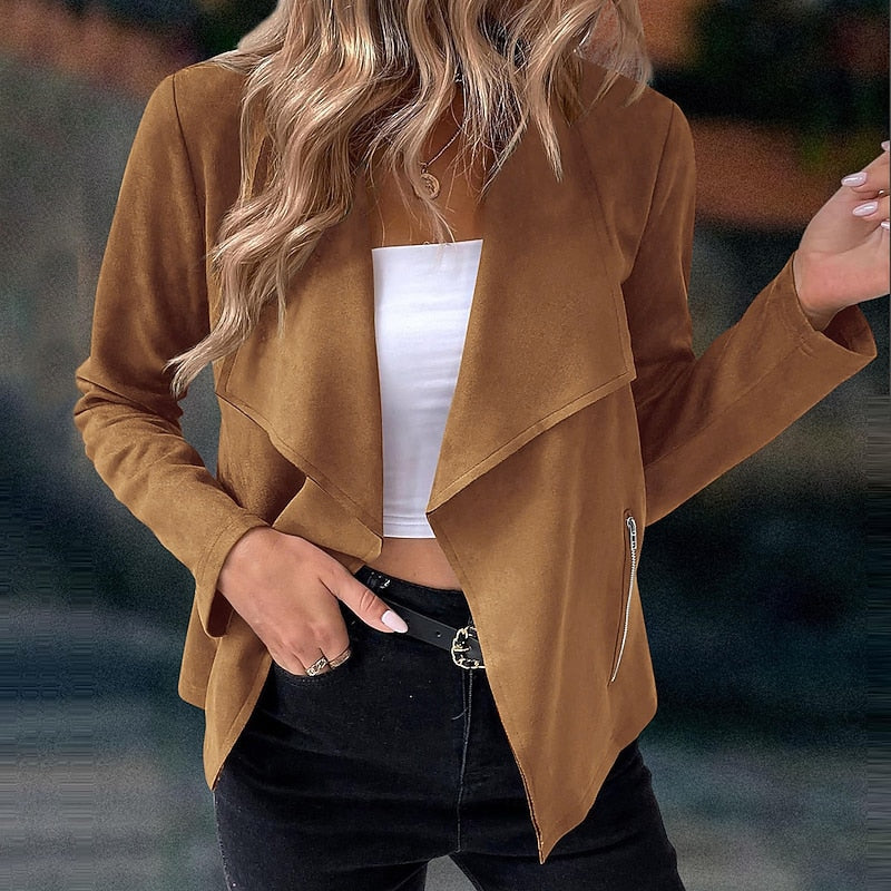 Helvano | Drapierte offene Jacke für Damen